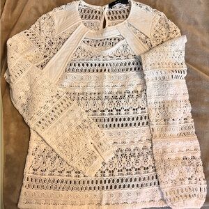 Elegant White Lace Sweater